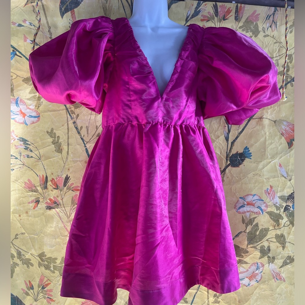Anthropologie Aureta Studio Puff-Sleeve Mini Dress - Picture 7 of 11